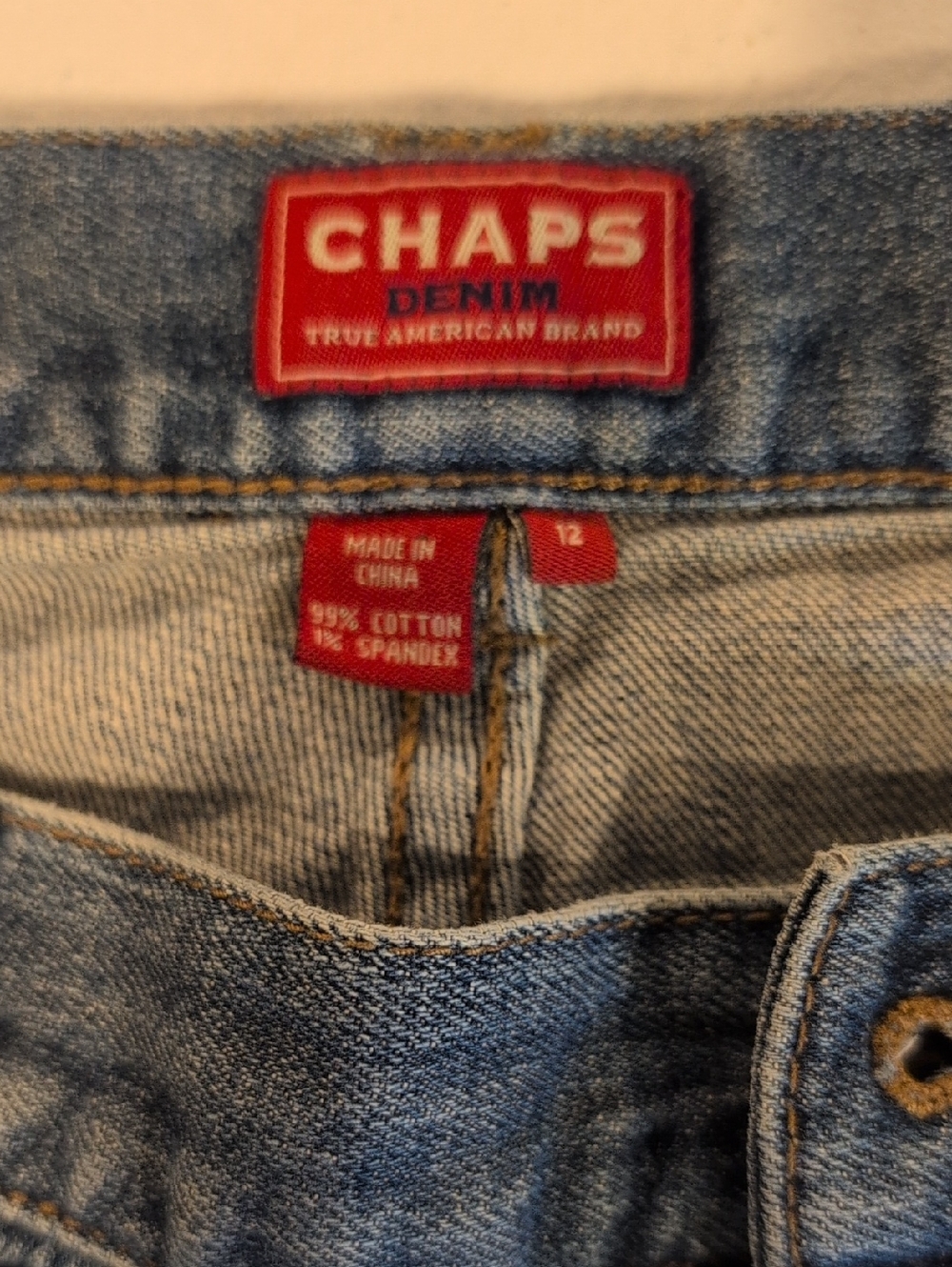 Chaps Women Light Blue Denim Jeans with Red Label